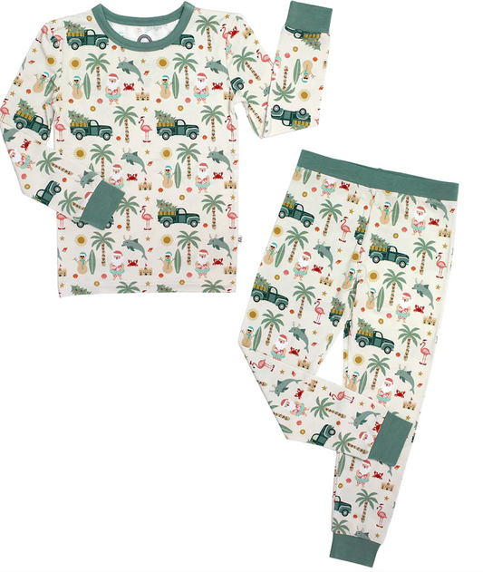 Tropical Santa Pajama Set